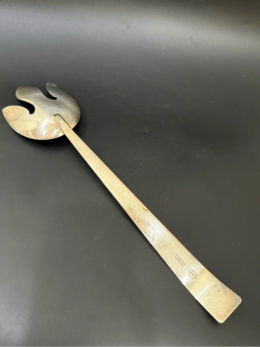 Vintage SSS HAWTHORNE NJ Quadruple Silverplate 13” Salad Serving Fork